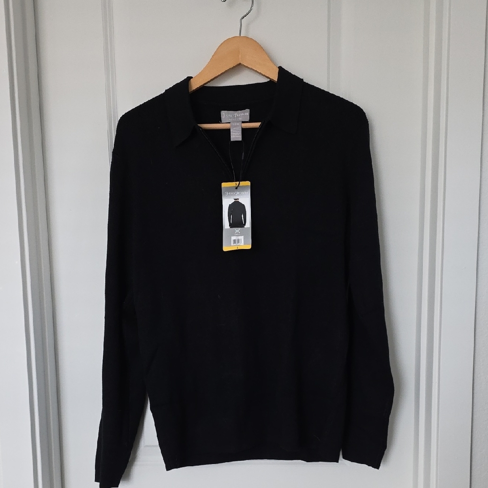Hickey Freeman Black Knit Sweater